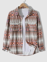 Chemise à Imprimé Ethnique Aztèque Géométrique Coloré Xl Multi a