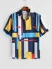 Chemise à Imprimé Graphique Boutonnée à Manches Courtes M Jaune de ma s