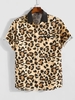 Chemise à Imprimé Léopard à Manches Courtes avec Poche Xl Léopard