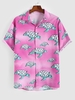 Chemise à Imprimé Tortue en Couleur Ombrée S Rose gâteau