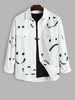 Chemise à Imprimé Visage Souriant Xl Blanc