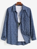 Chemise à Manches Longues avec Boutons et Poche S Bleu