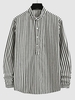 Chemise à Rayure Verticale avec Demi-Bouton Xxl Blanc