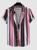 Chemise à Rayure Verticale Bontonnée à Manches Courtes Xl Multi a