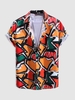 Chemise Abstraite en Blocs de Couleurs à Manches Courtes Xl Multi a