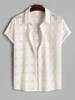 Chemise Ajourée Fleurie Transparente à Manches Courtes M Jaune clair