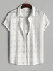 Chemise Ajourée Fleurie Transparente à Manches Courtes Xl Blanc