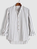 Chemise Asymétrique à Rayures S Blanc