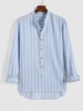 Chemise Asymétrique à Rayures Xl Bleu clair