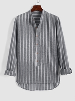 Chemise Asymétrique à Rayures Xl Gris foncé