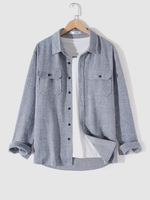 Chemise avec Poche à Rabat à Manches Longues Xxl Bleu