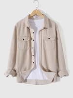 Chemise avec Poche à Rabat à Manches Longues Xxl Café lumière