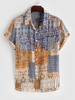 Chemise avec Poche Frontale à Imprimé Bandana Ethnique Xxl Blanc antique