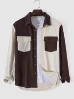 Chemise Bicolore Côtelée en Velours Côtelé M Multi a