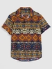 Chemise Bouton à Imprimé Ethnique Aztèque Fleurie Géométrique Xl Bois