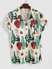 Chemise Boutonnée à Imprimé Bouteille à Manches Courtes Xl Blonde