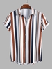 Chemise Boutonnée à Rayure Verticale Xl Café profond