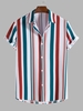 Chemise Boutonnée à Rayure Verticale Xl Multi b