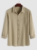 Chemise Boutonnée avec Poche en Avant Xl Café lumière