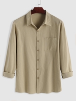 Chemise Boutonnée avec Poche en Avant Xl Café lumière