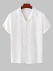 Chemise Boutonnée en Couleur Unie 2xl Blanc