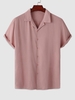 Chemise Boutonnée en Couleur Unie M Rose clair