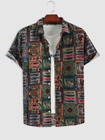 Chemise Boutonnée Motif Ethnique Xxl Multi a