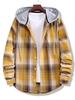 Chemise Boutonnée Motif Rayé à Carreaux en Blocs de Couleurs Xl Brun doré