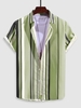 Chemise Boutonnée Rayée Multicolore à Manches Courtes M Vert clair
