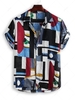 Chemise Boutonnée Vintage Géométrique Jointive Imprimé 2xl Multi a