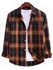 Chemise Décontractée à Carreaux Boutonnée 2xl Noir