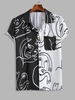 Chemise Décontractée à Imprimé Portrait en Deux Couleurs Xl Multi a