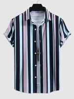 Chemise Décontractée à Rayure Verticale S Multi a