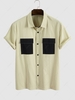 Chemise Décontractée avec Poche à Rabat Design S Blanche amande