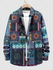 Chemise Décontractée et Boutonnée à Imprimé Aztèque Ethnique S Multi a