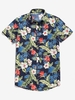Chemise Décontractée Hawa enne à Imprimé Fleur Plante Tropicale Xl Bleu profond