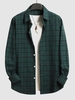 Chemise Décontractée Motif à Carreaux à Manches Longues 2xl Vert profond