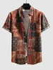 Chemise Décontractée Style Ethnique à Manches Courtes S Multi a