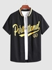 Chemise de Base-ball Motif de Dé et de Lettre Xxl Noir