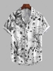 Chemise de Style Ethnique Motif de Feuille D