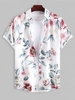 Chemise de Vacances à Imprimé Fleurie à Manches Courtes L Blanc