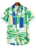 Chemise de Vacances Boutonée Géométrique Imprimée en Blocs de Couleurs 2xl Multi b