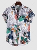 Chemise de Vacances Hawa en à Imprimé Tropicale à Manches Courtes M Blanc