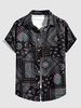 Chemise de Vacances Vintage à Imprimé Cachemire L Noir