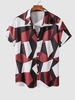 Chemise en Blocs de Couleurs à Manches Courtes M Finch rosé