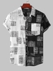 Chemise en Blocs de Couleurs à Manches Courtes M Noir
