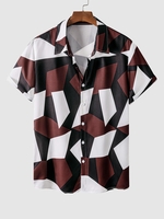 Chemise en Blocs de Couleurs à Manches Courtes S Finch rosé
