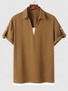 Chemise en Blocs de Couleurs Manches Courtes à Col V Xl Orange tigre