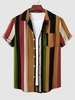 Chemise en Blocs de Couleurs Motif à Carreaux en Coton et en Lin S Vert profond