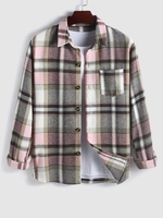 Chemise en Flannelle à Carreaux Xxl Rose léger
